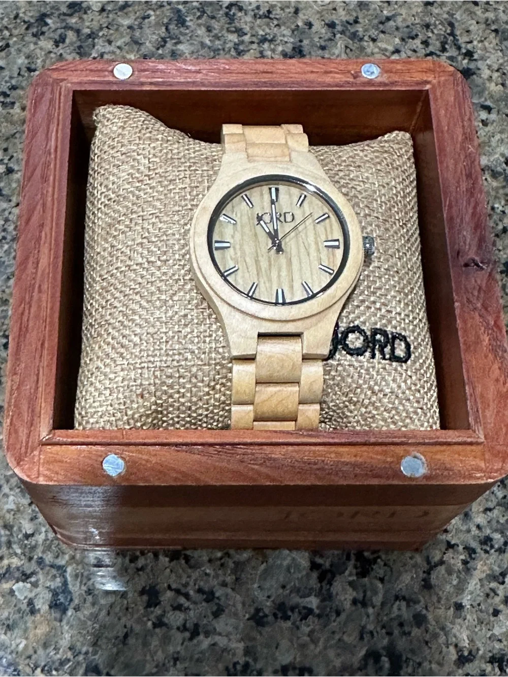 JORD Men's Natural Wood Watch - Light Beige